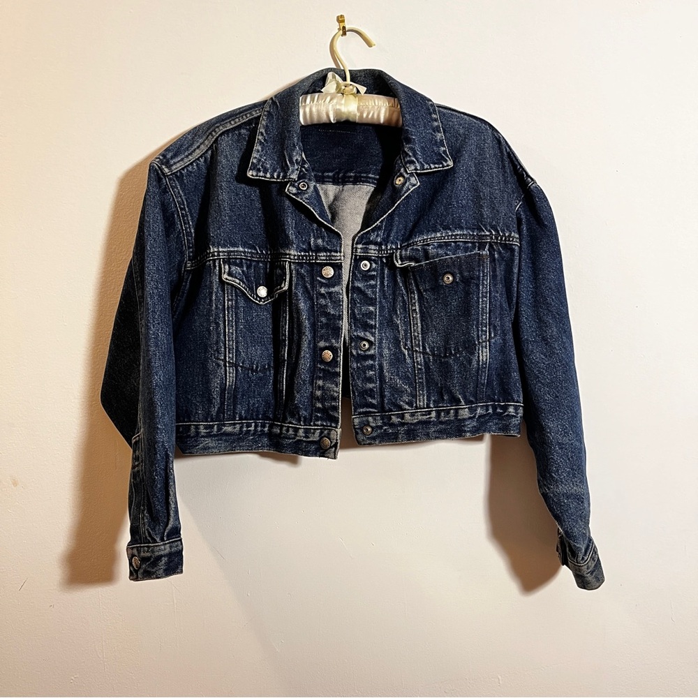 Balloon crop Denim Jacket